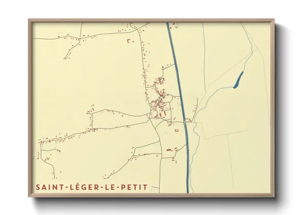 Une affiche de carte sur Saint-Léger-le-Petit