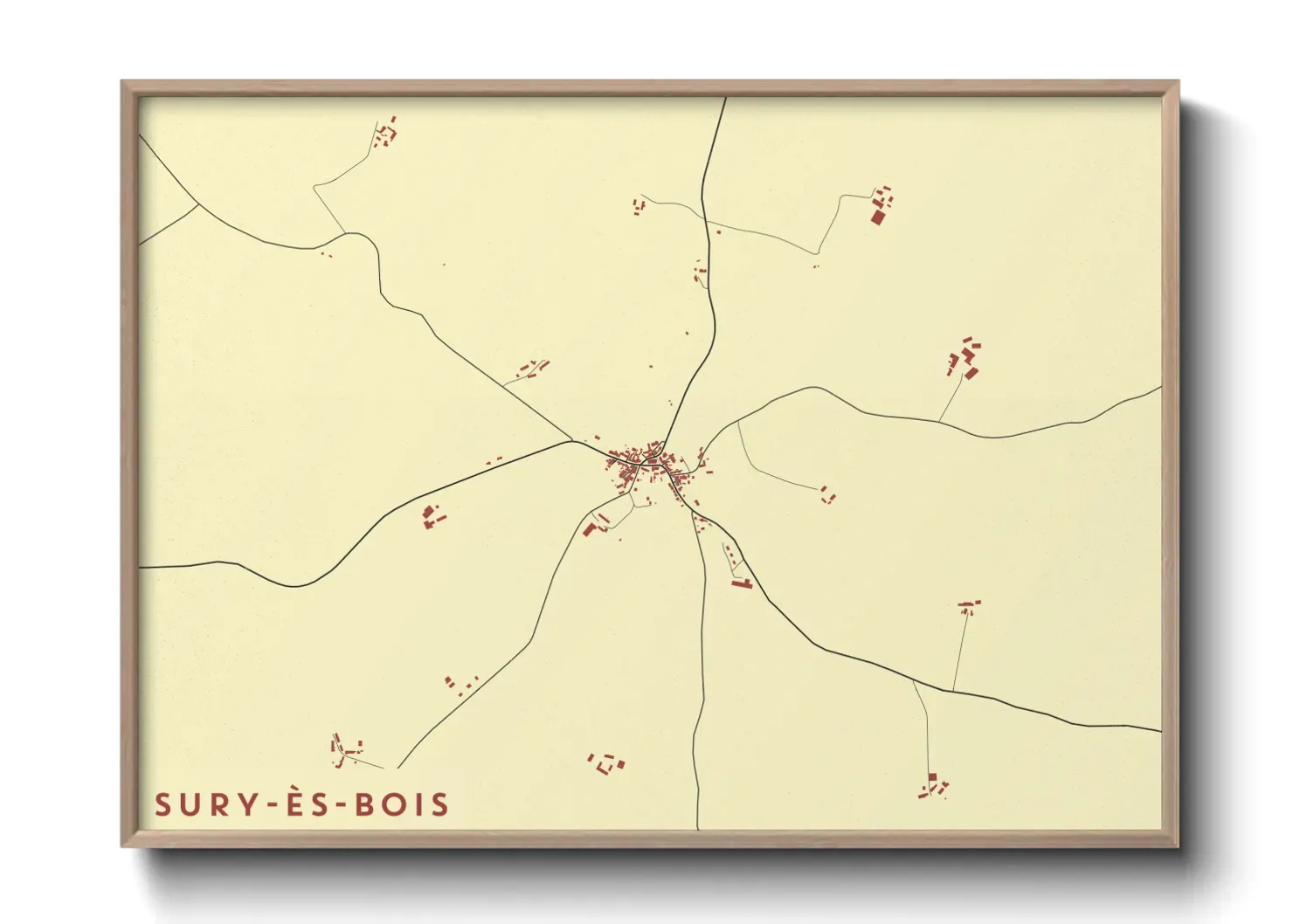Un poster carteSury-ès-Bois