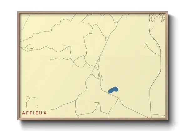 Une affiche de carte sur Affieux