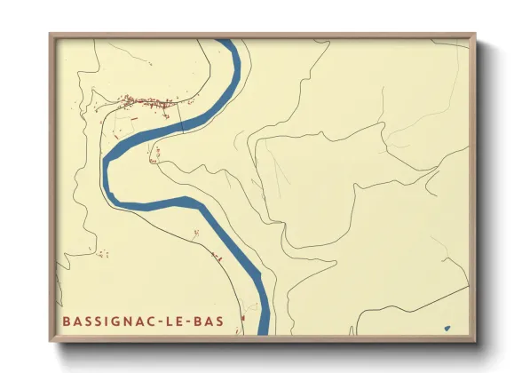 Une affiche de carte sur Bassignac-le-Bas