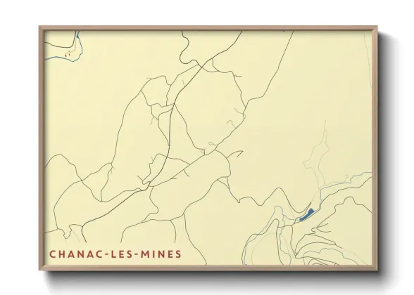 Une affiche de carte sur Chanac-les-Mines