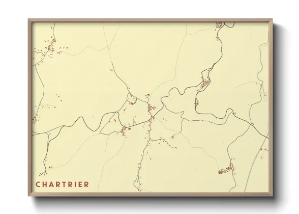Une affiche de carte sur Chartrier