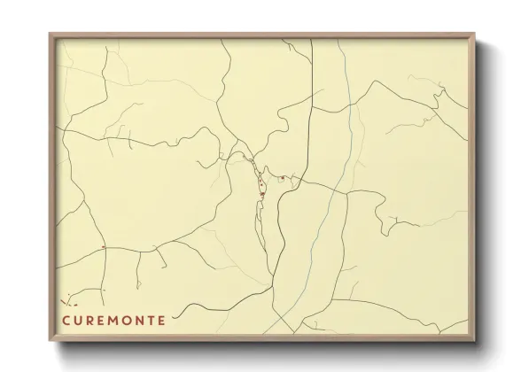 Une affiche de carte sur Curemonte