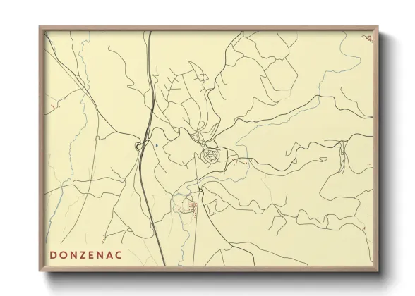 Une affiche de carte sur Donzenac