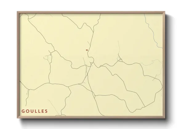 Une affiche de carte sur Goulles