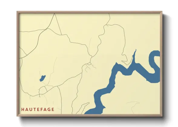 Une affiche de carte sur Hautefage