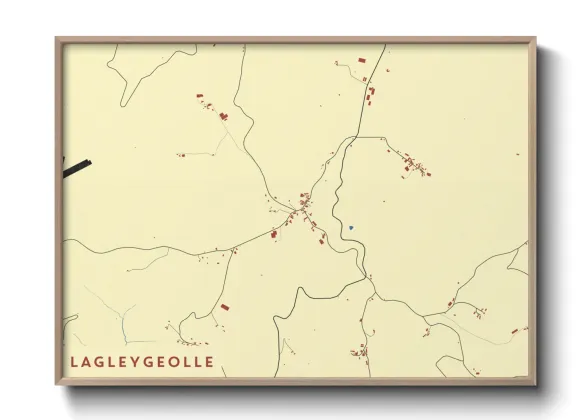 Une affiche de carte sur Lagleygeolle