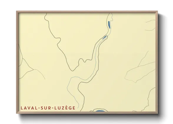 Une affiche de carte sur Laval-sur-Luzège