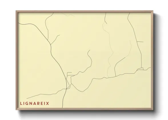 Une affiche de carte sur Lignareix