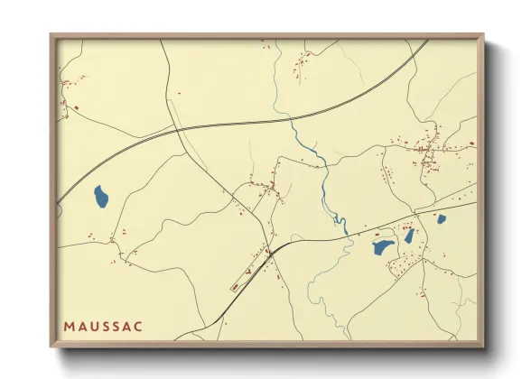 Une affiche de carte sur Maussac
