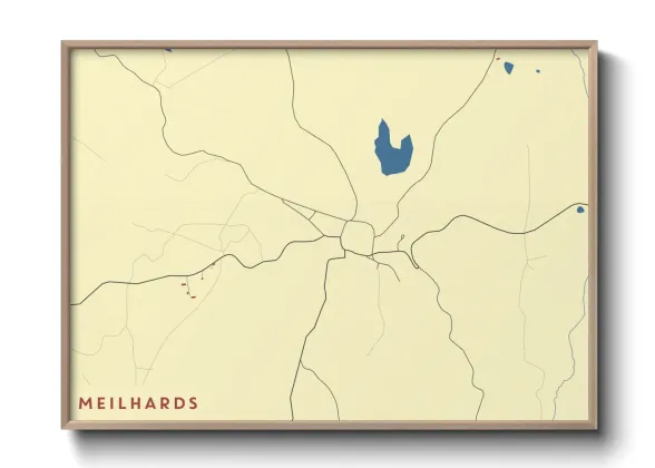 Une affiche de carte sur Meilhards