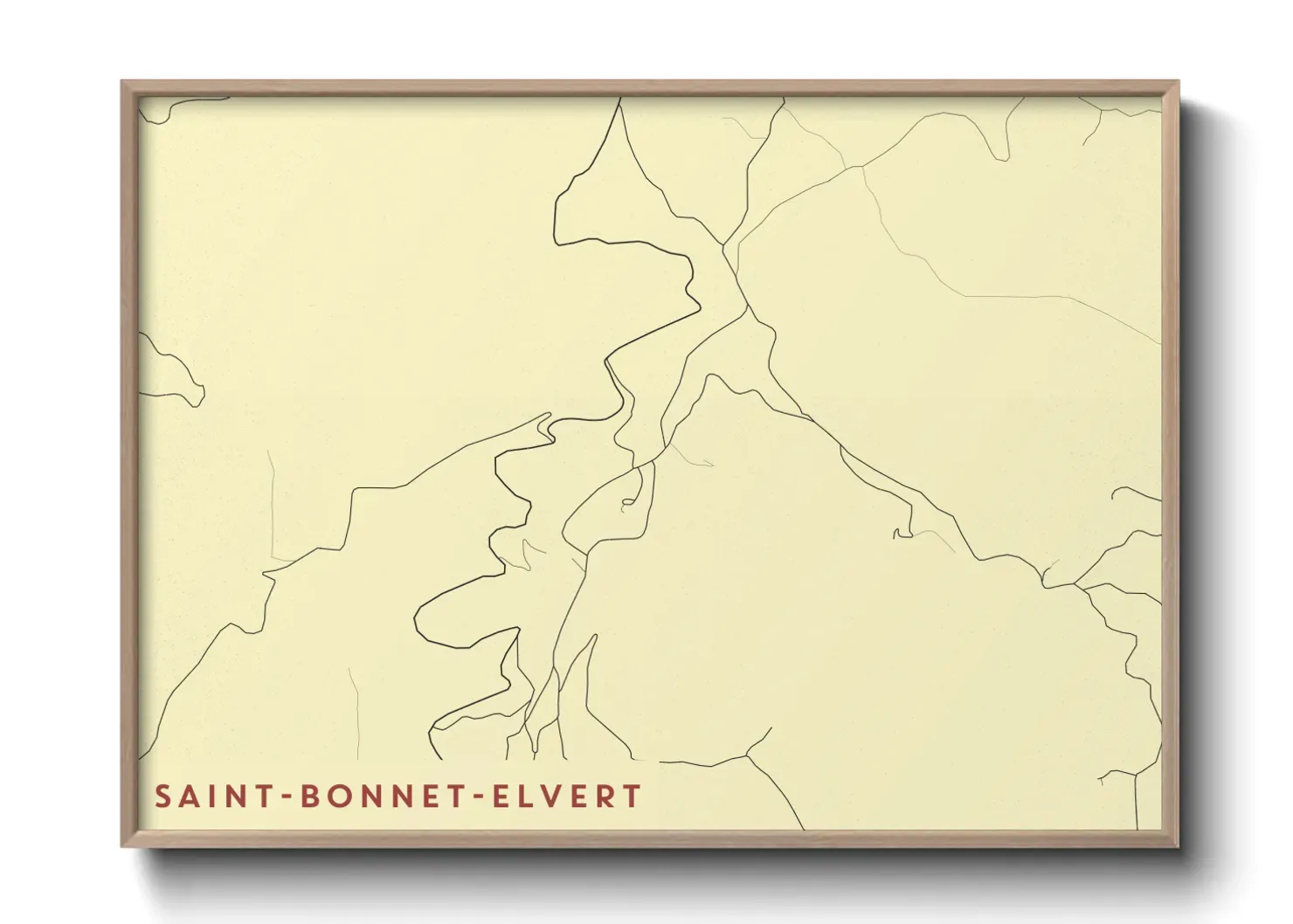 Un poster carteSaint-Bonnet-Elvert