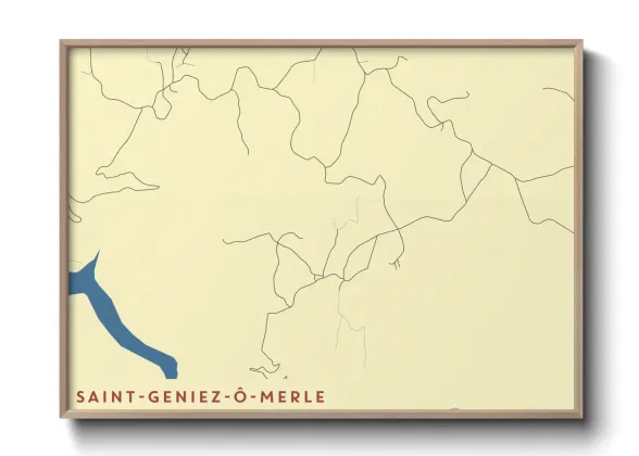Une affiche de carte sur Saint-Geniez-ô-Merle