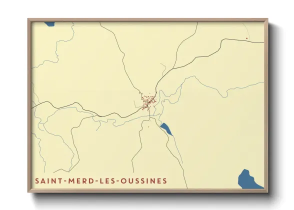 Une affiche de carte sur Saint-Merd-les-Oussines