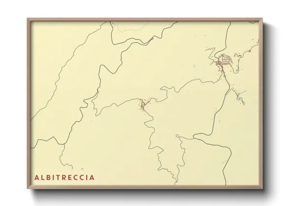 Une affiche de carte sur Albitreccia