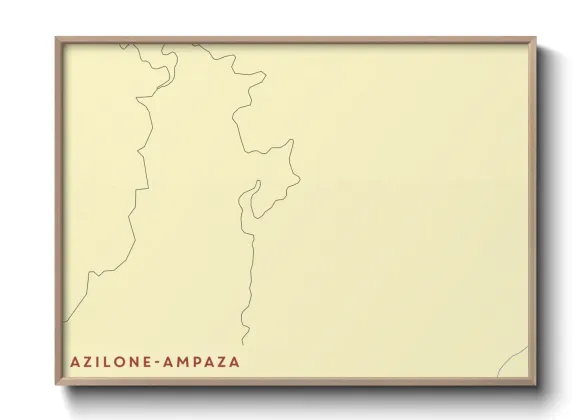Une affiche de carte sur Azilone-Ampaza