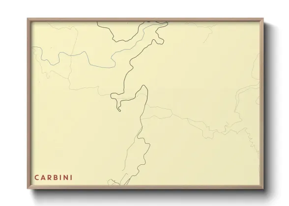 Une affiche de carte sur Carbini