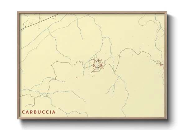 Une affiche de carte sur Carbuccia