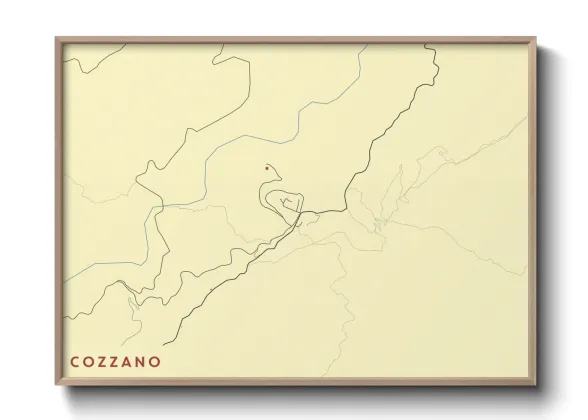 Une affiche de carte sur Cozzano