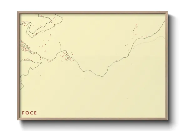 Une affiche de carte sur Foce