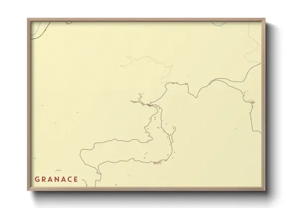 Une affiche de carte sur Granace