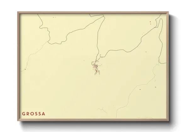 Une affiche de carte sur Grossa
