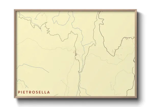 Une affiche de carte sur Pietrosella