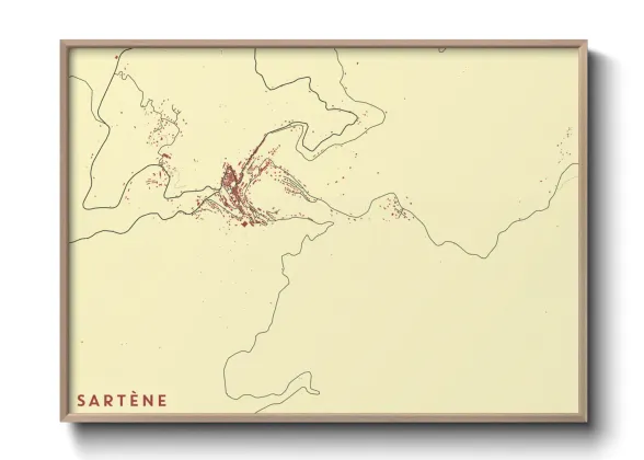 Une affiche de carte sur Sartène