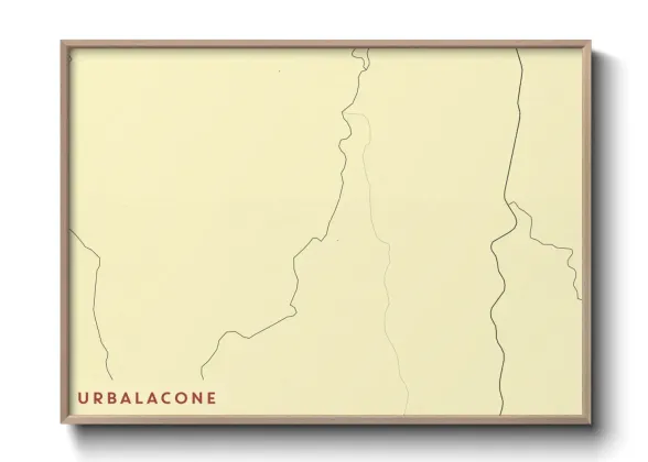 Une affiche de carte sur Urbalacone