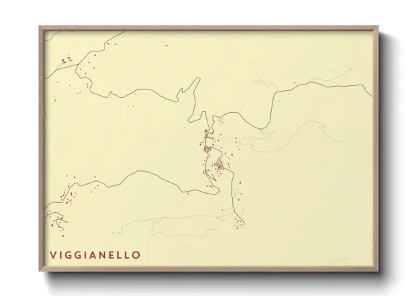 Une affiche de carte sur Viggianello
