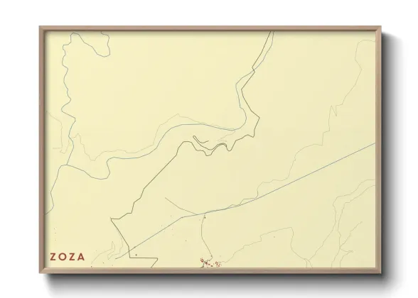 Une affiche de carte sur Zoza