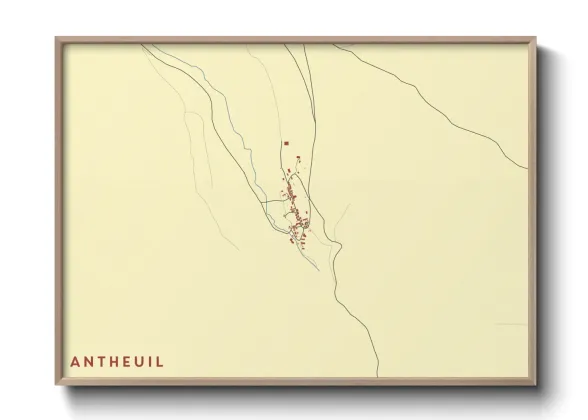 Une affiche de carte sur Antheuil
