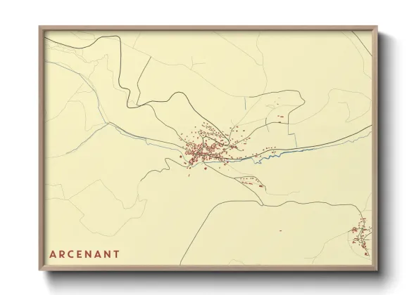 Une affiche de carte sur Arcenant