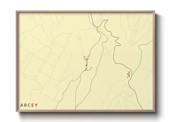 Une affiche de carte sur Arcey