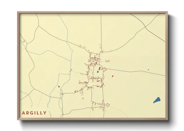 Une affiche de carte sur Argilly