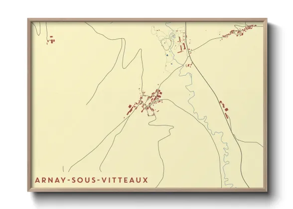 Une affiche de carte sur Arnay-sous-Vitteaux