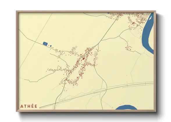 Une affiche de carte sur Athée