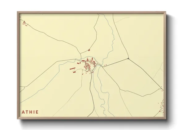 Une affiche de carte sur Athie
