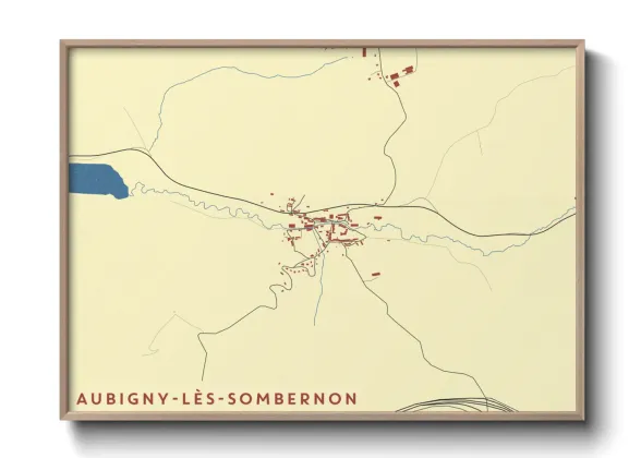Une affiche de carte sur Aubigny-lès-Sombernon