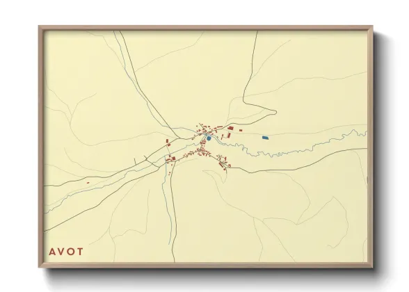 Une affiche de carte sur Avot