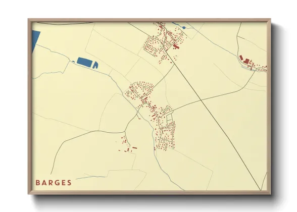 Une affiche de carte sur Barges