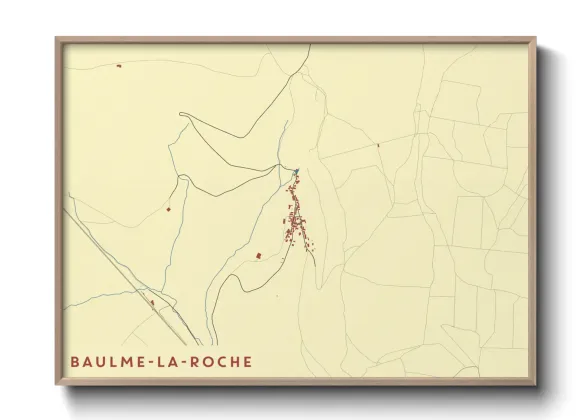 Une affiche de carte sur Baulme-la-Roche