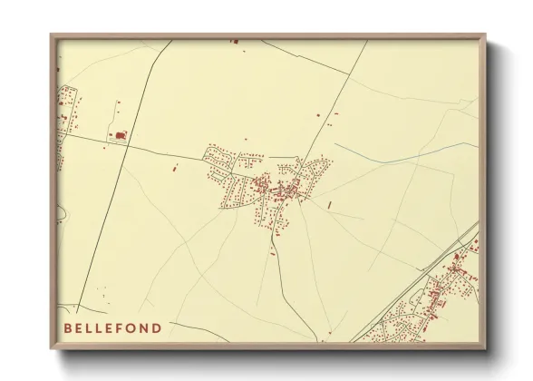 Une affiche de carte sur Bellefond