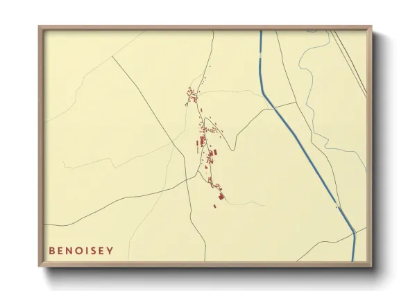 Une affiche de carte sur Benoisey