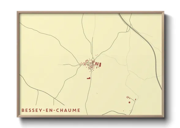 Une affiche de carte sur Bessey-en-Chaume