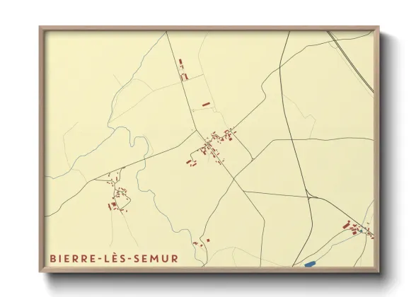 Une affiche de carte sur Bierre-lès-Semur