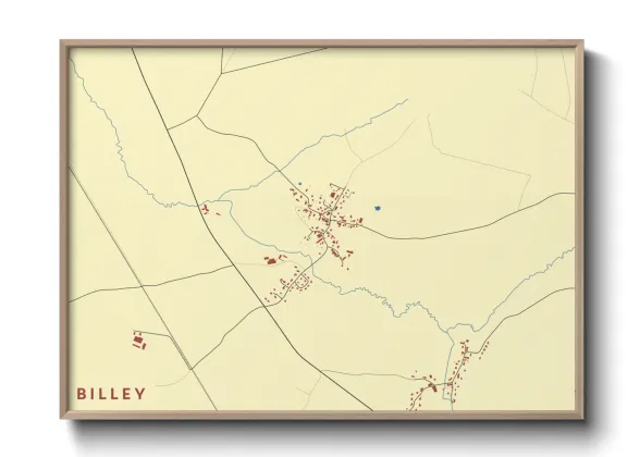 Une affiche de carte sur Billey