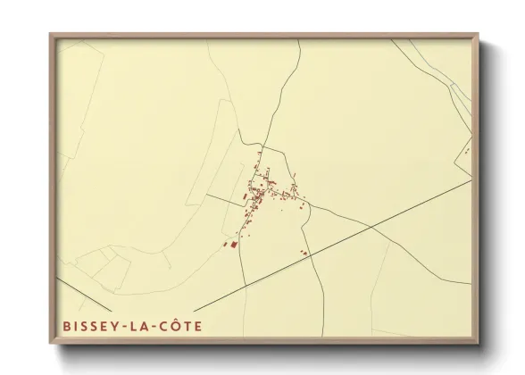 Une affiche de carte sur Bissey-la-Côte