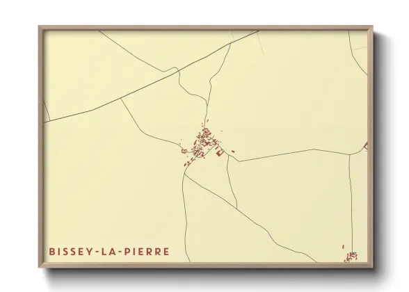 Une affiche de carte sur Bissey-la-Pierre