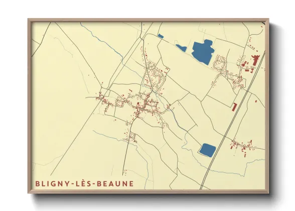 Une affiche de carte sur Bligny-lès-Beaune